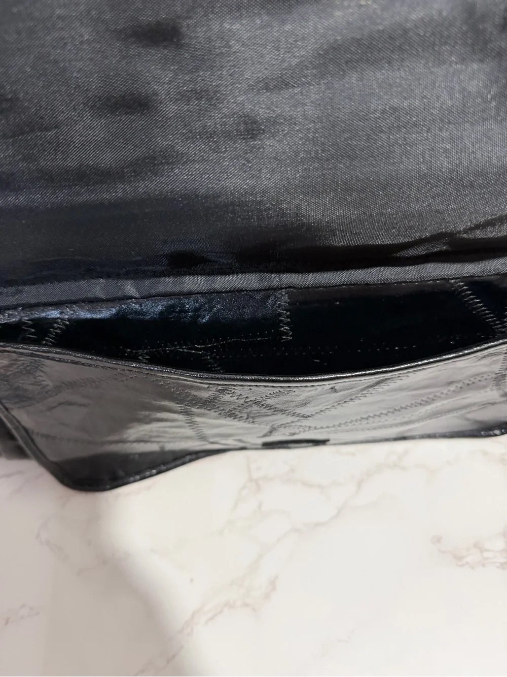 NWT Vintage Claire Chaise Collection Classic Black Leather Weekender Bag